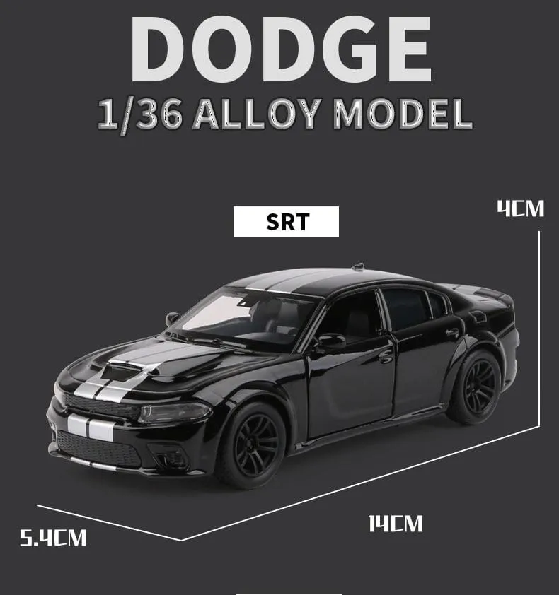 1:36 Dodge Charger SRT Hellcat Simulation Car of Model Alloy Toy Car Muscle Vehicle Children Classic Metal Cars Birthday Gifts