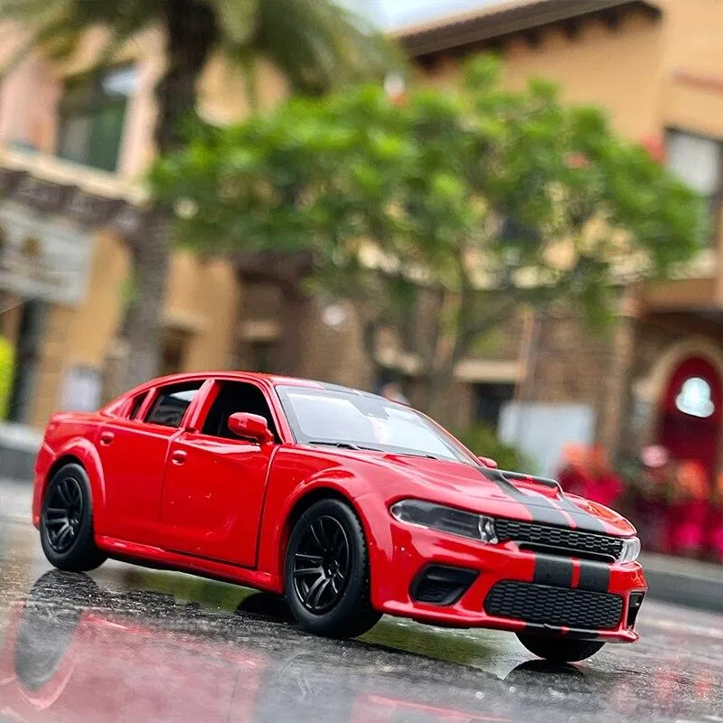 1:36 Dodge Charger SRT Hellcat Simulation Car of Model Alloy Toy Car Muscle Vehicle Children Classic Metal Cars Birthday Gifts