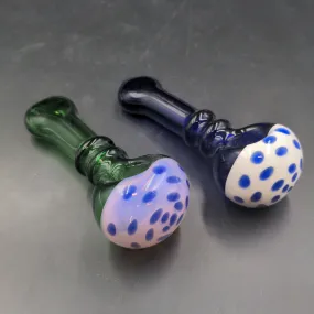 4.5 Flat Mouth Bi-Colored Polka Dot Pipe