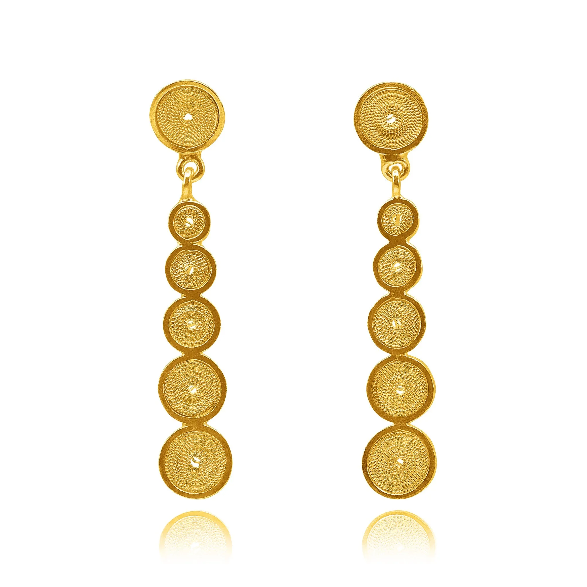 ADELINE GOLD MEDIUM EARRINGS FILIGREE