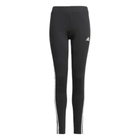 Adidas Girl's 3 Stripes Tight (Black/White)