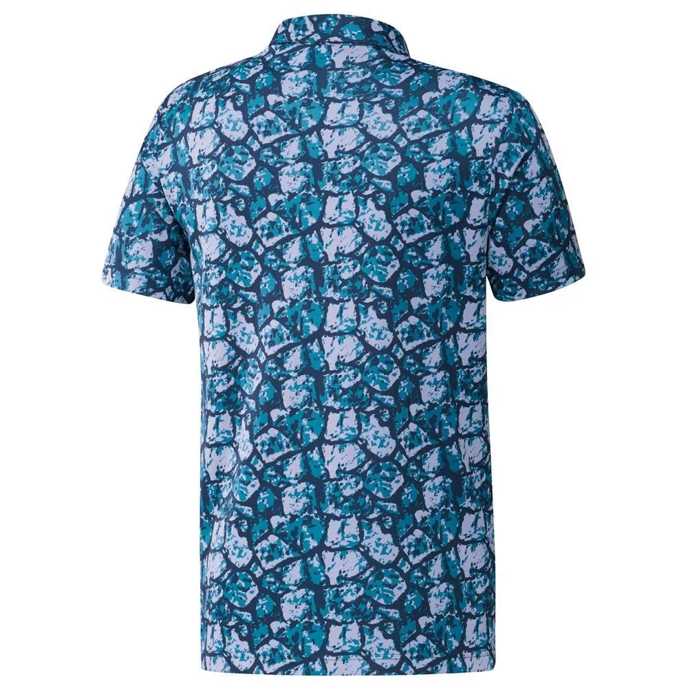 adidas Mens Cobblestone Print Polo