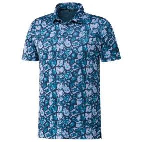 adidas Mens Cobblestone Print Polo