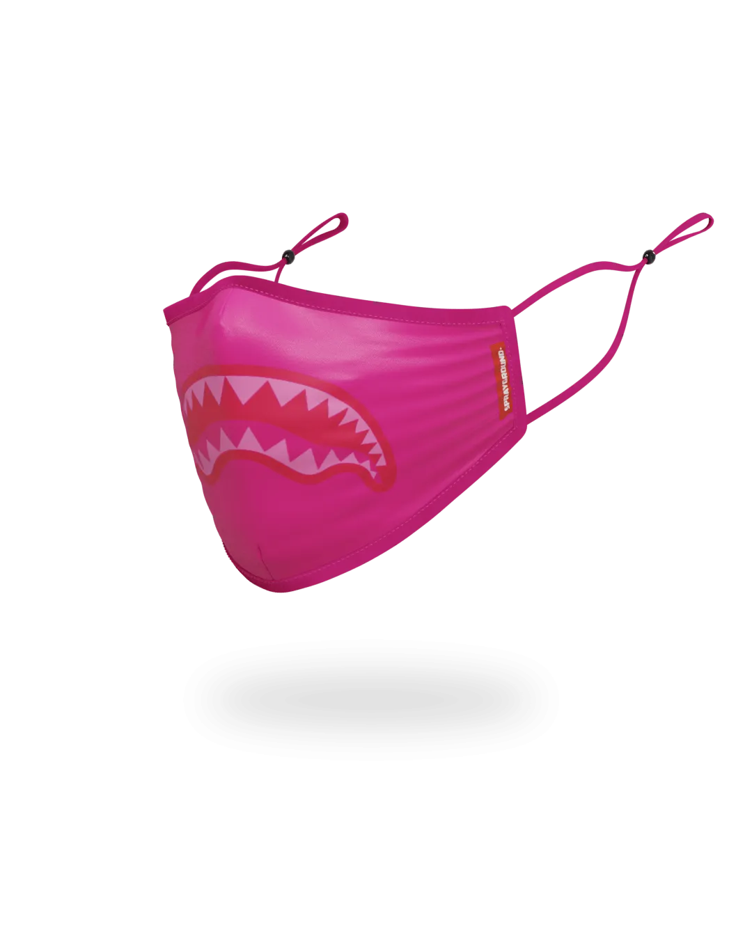 ADULT PINK SHARK FORM-FITTING FACE MASK