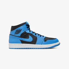 AIR JORDAN 1 MID 'UNIVERSITY BLUE/BLACK-WHITE'