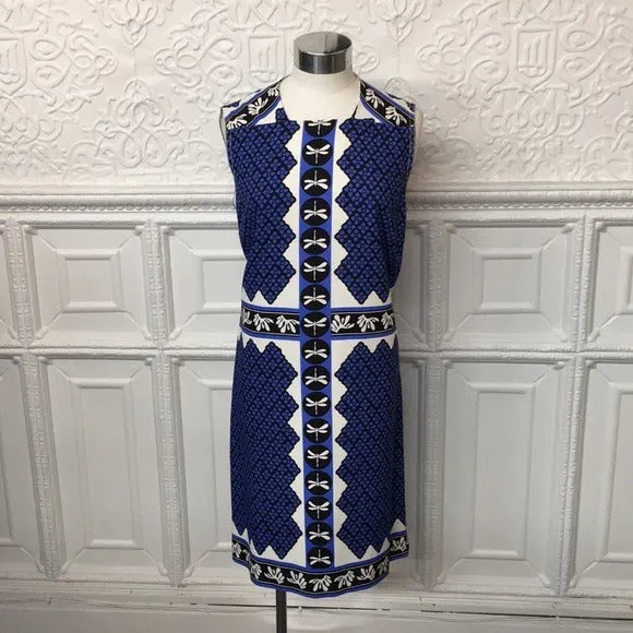 Aquilano Rimondi Blue Print Dragonfly Print Dress