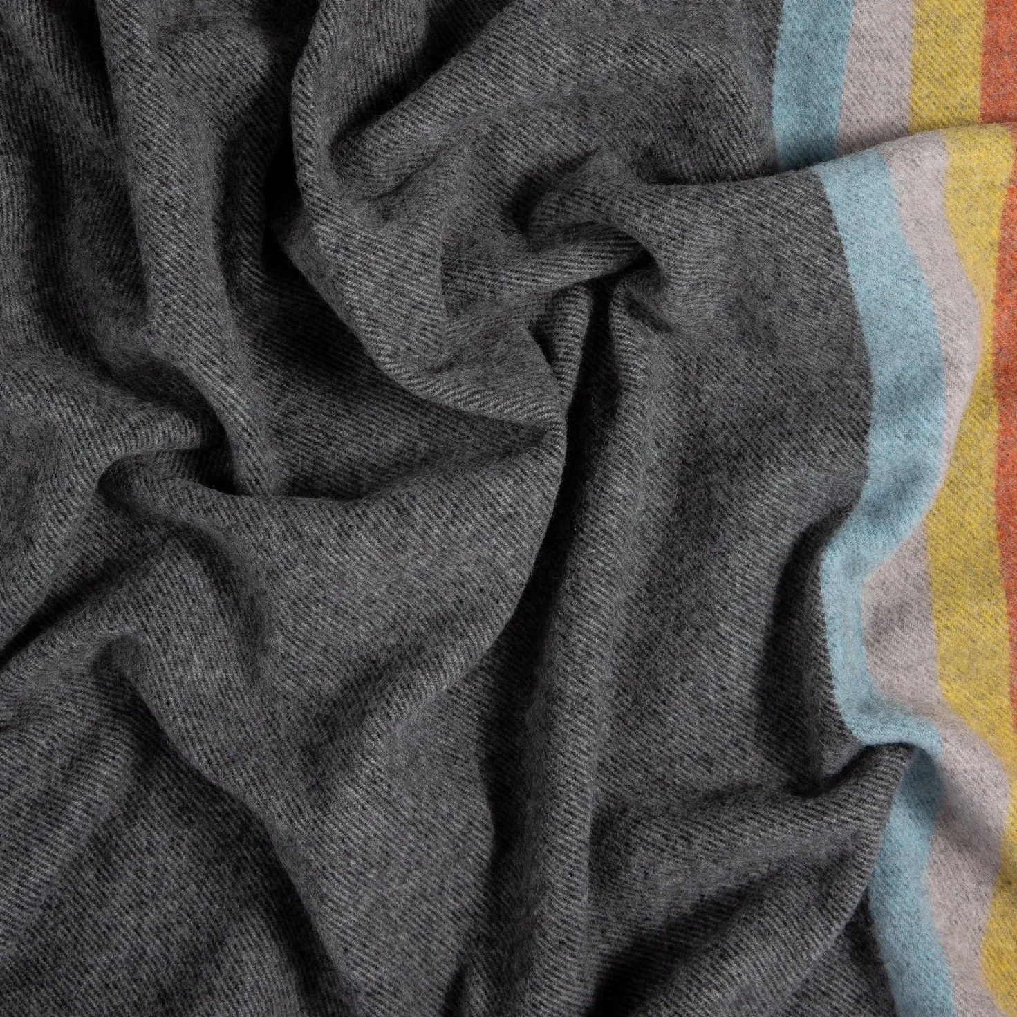 'Artist Stripe' Blanket Scarf | Grey | Wool/Cashmere