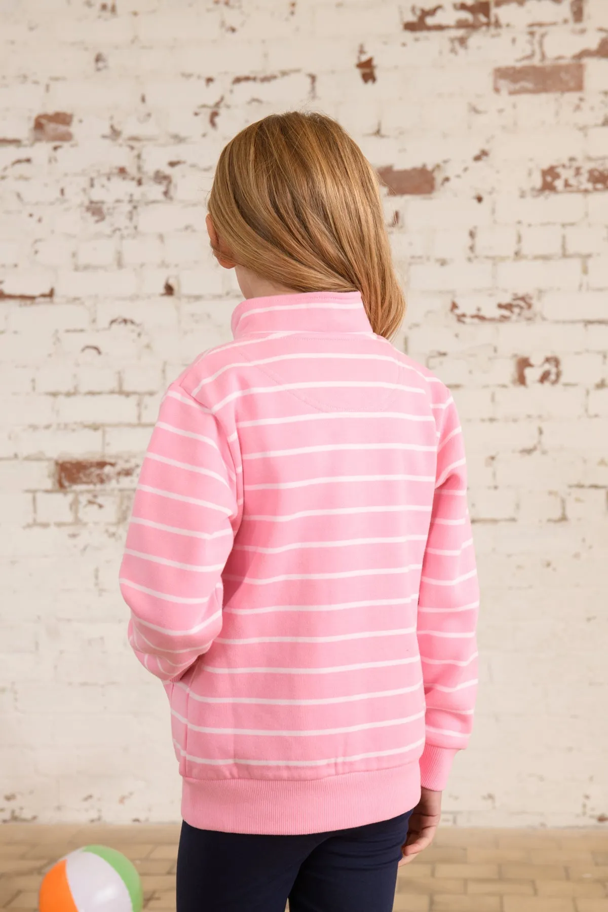 Ava Full Zip Top - Blush Pink Stripe