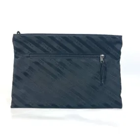 BALENCIAGA Clutch bag 459745 Nylon black logo Explorer mens Used Authentic