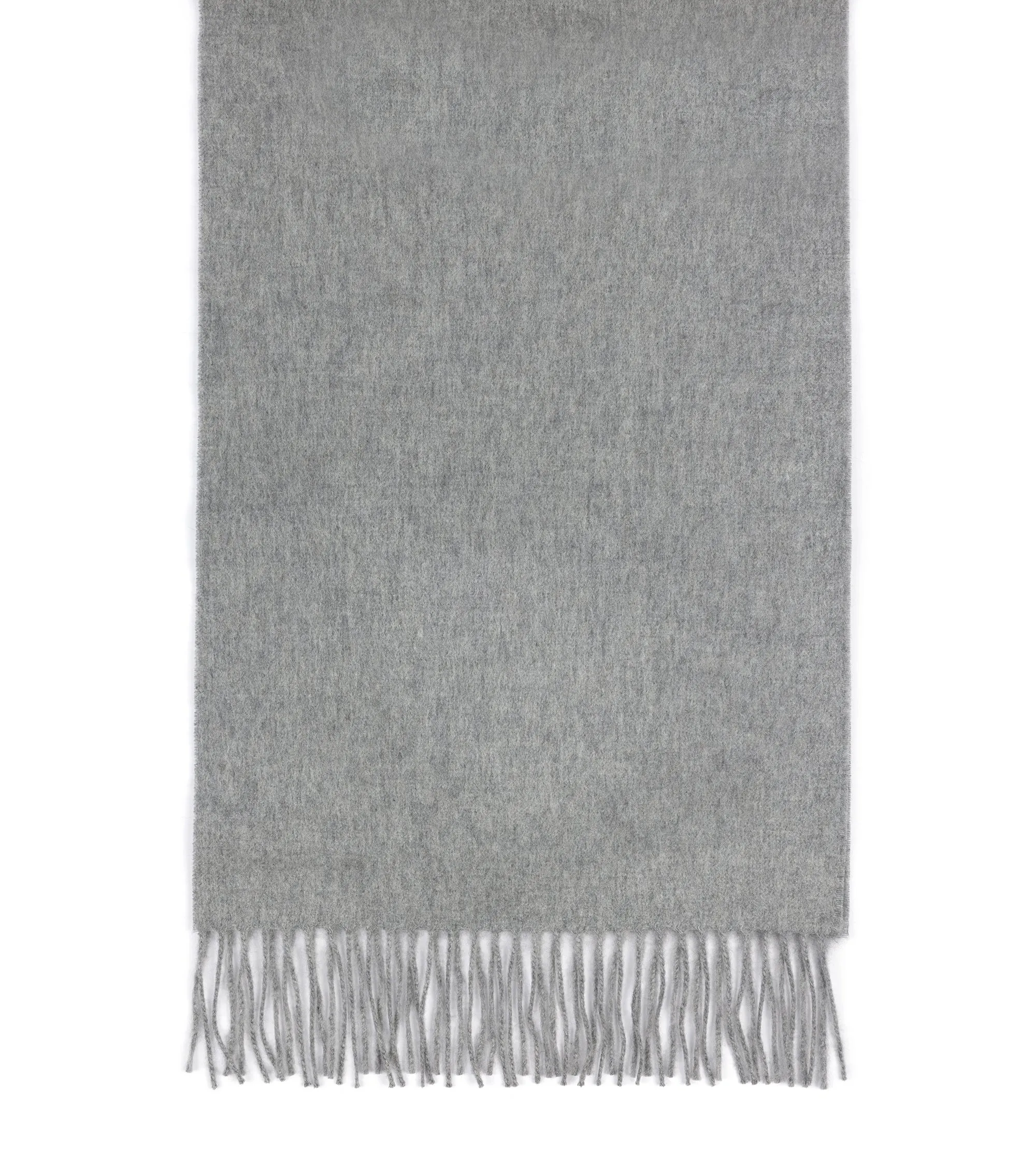 Begg x Co Arran Solid Cashmere Scarf: Flannel Grey