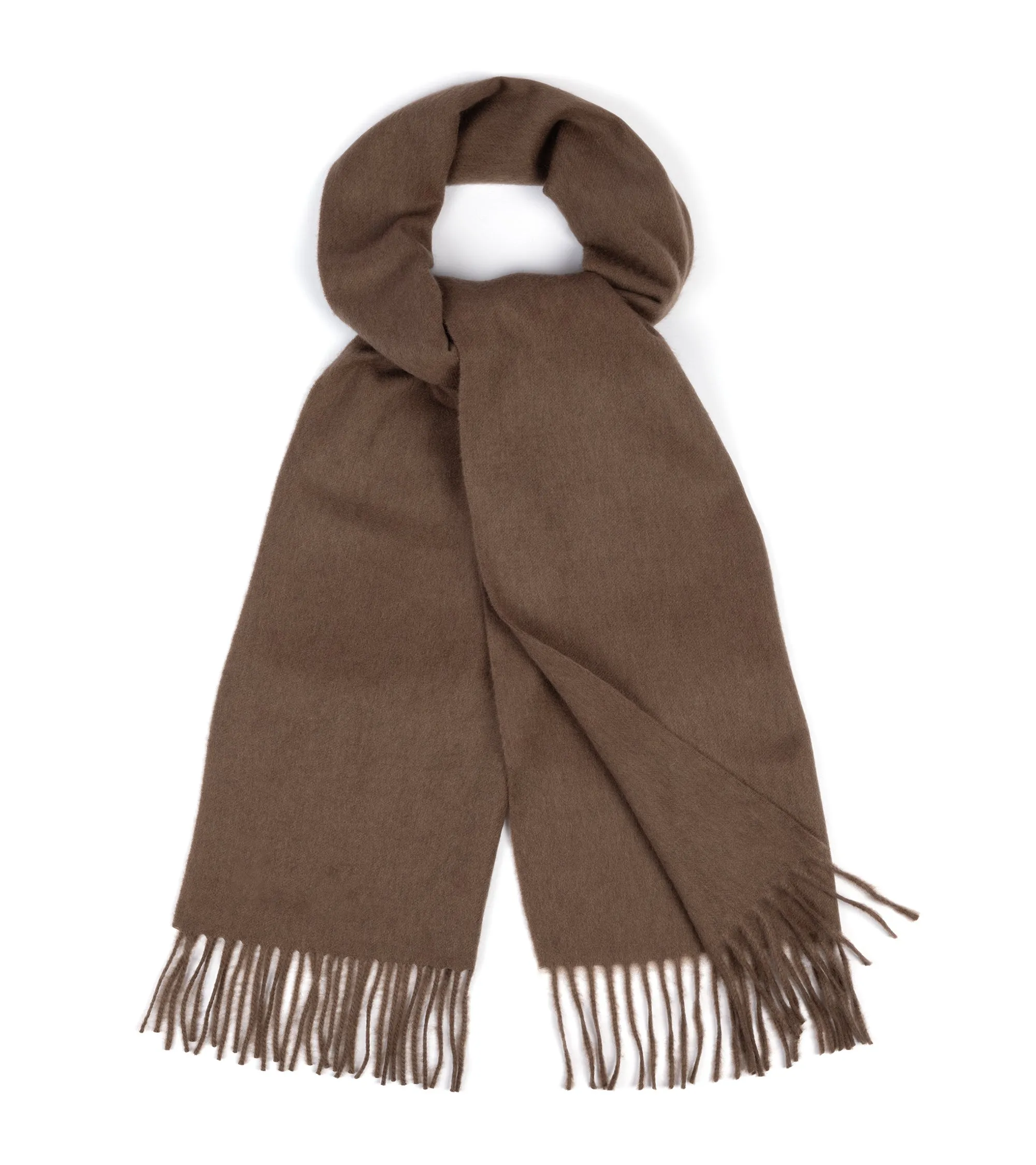 Begg x Co Arran Solid Cashmere Scarf: Mink