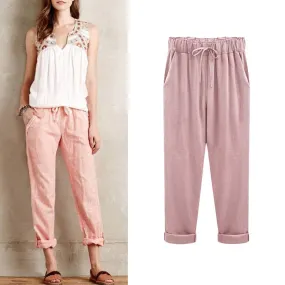 Bimi Linen Cotton Elastic Trouser - M-6XL - 5 Colors