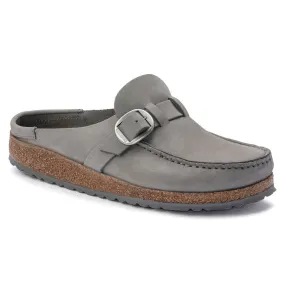 'Birkenstock USA' Women's Buckley Suede Leather Clog - Dove Grey