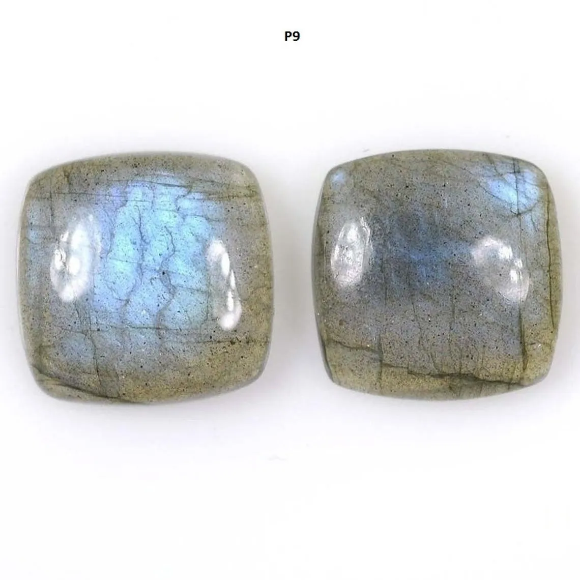 BLUE LABRADORITE Gemstone Cabochon : Natural Untreated Unheated Labradorite Multi Shapes Cabochon Pair/2pcs (With Video)