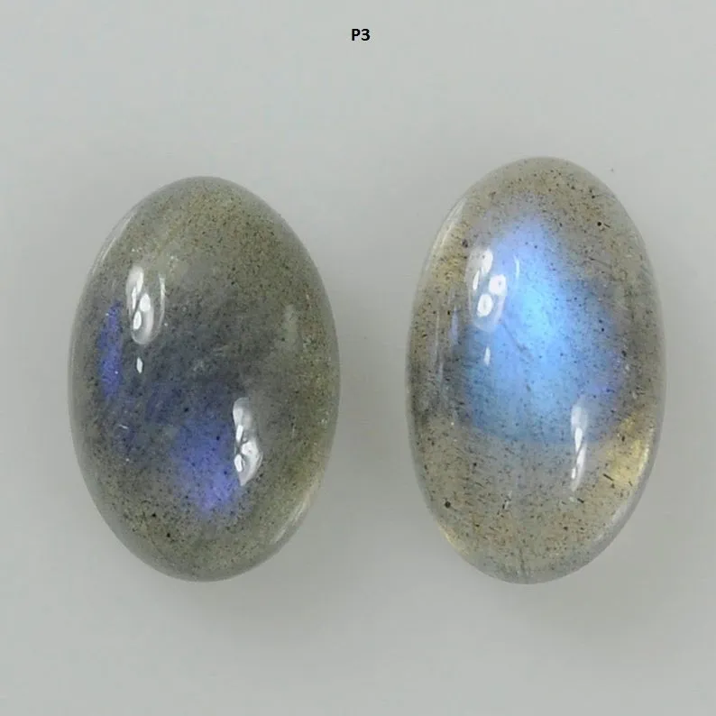 BLUE LABRADORITE Gemstone Cabochon : Natural Untreated Unheated Labradorite Multi Shapes Cabochon Pair/2pcs (With Video)