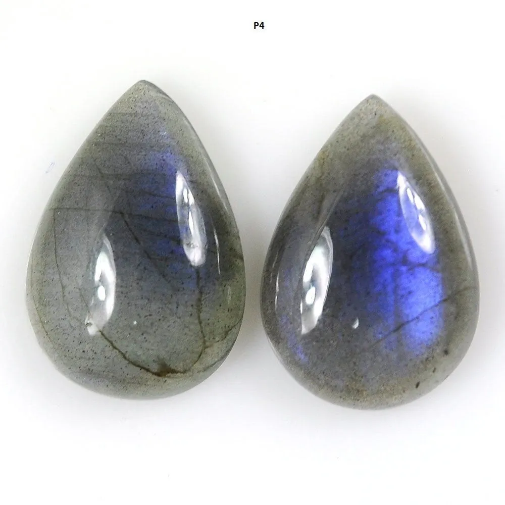 BLUE LABRADORITE Gemstone Cabochon : Natural Untreated Unheated Labradorite Multi Shapes Cabochon Pair/2pcs (With Video)