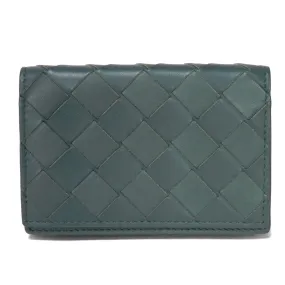 BOTTEGAVENETA Card Case 605720 VCPQ3 1607 Calfskin slate INTRECCIATO MAXI Business card holder mens Used Authentic