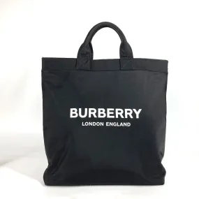 BURBERRY Tote Bag 8026233 Nylon black logo mens Used Authentic