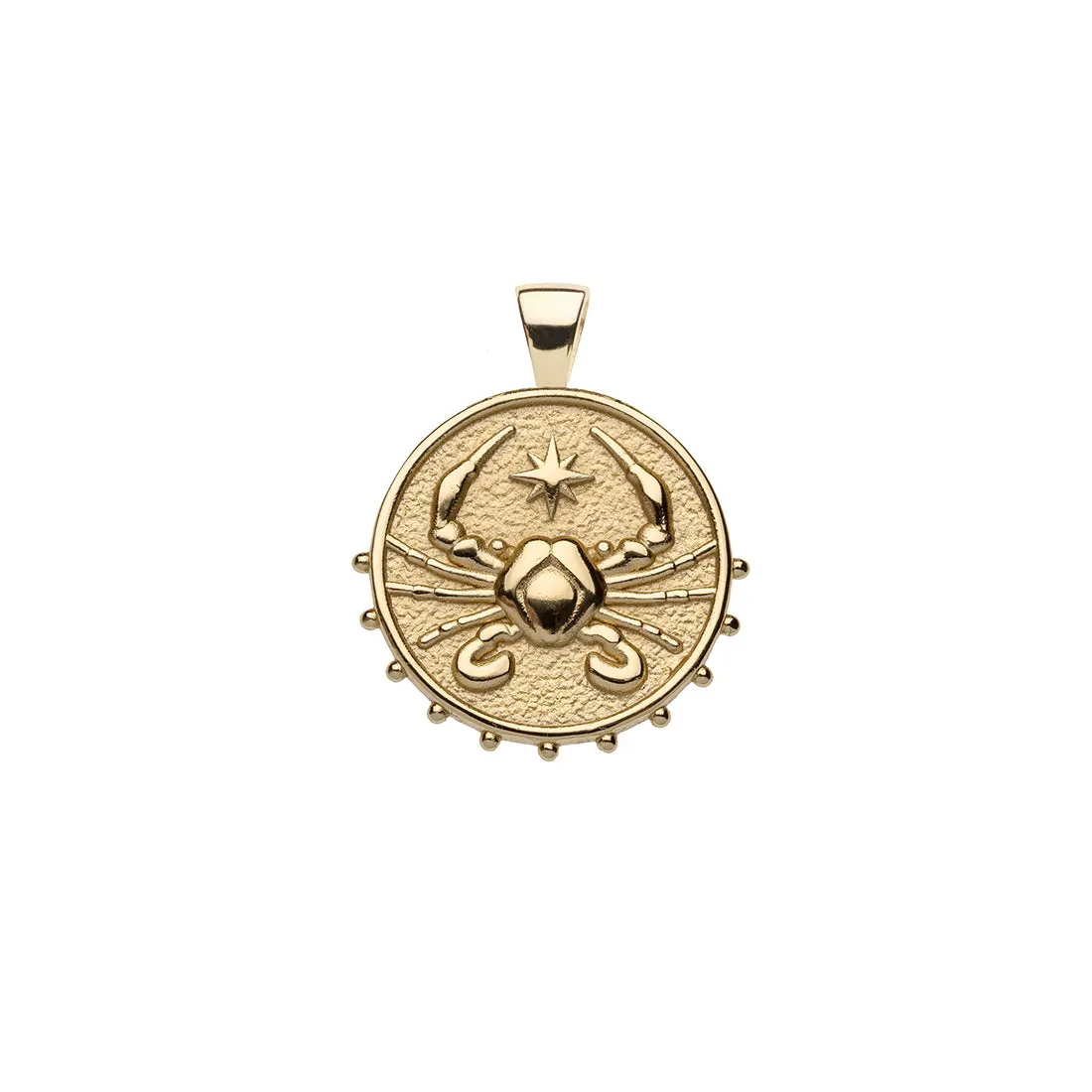 CANCER JW Small Zodiac Pendant Coin - Jun 21 - Jul 22