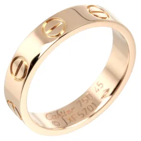 CARTIER Ring K18 Pink Gold gold mini love wedding Women 45 Used Authentic