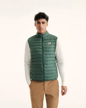 Celadon green Tom sleeveless puffer jacket