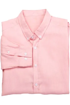 Coral Pink Linen Shirt