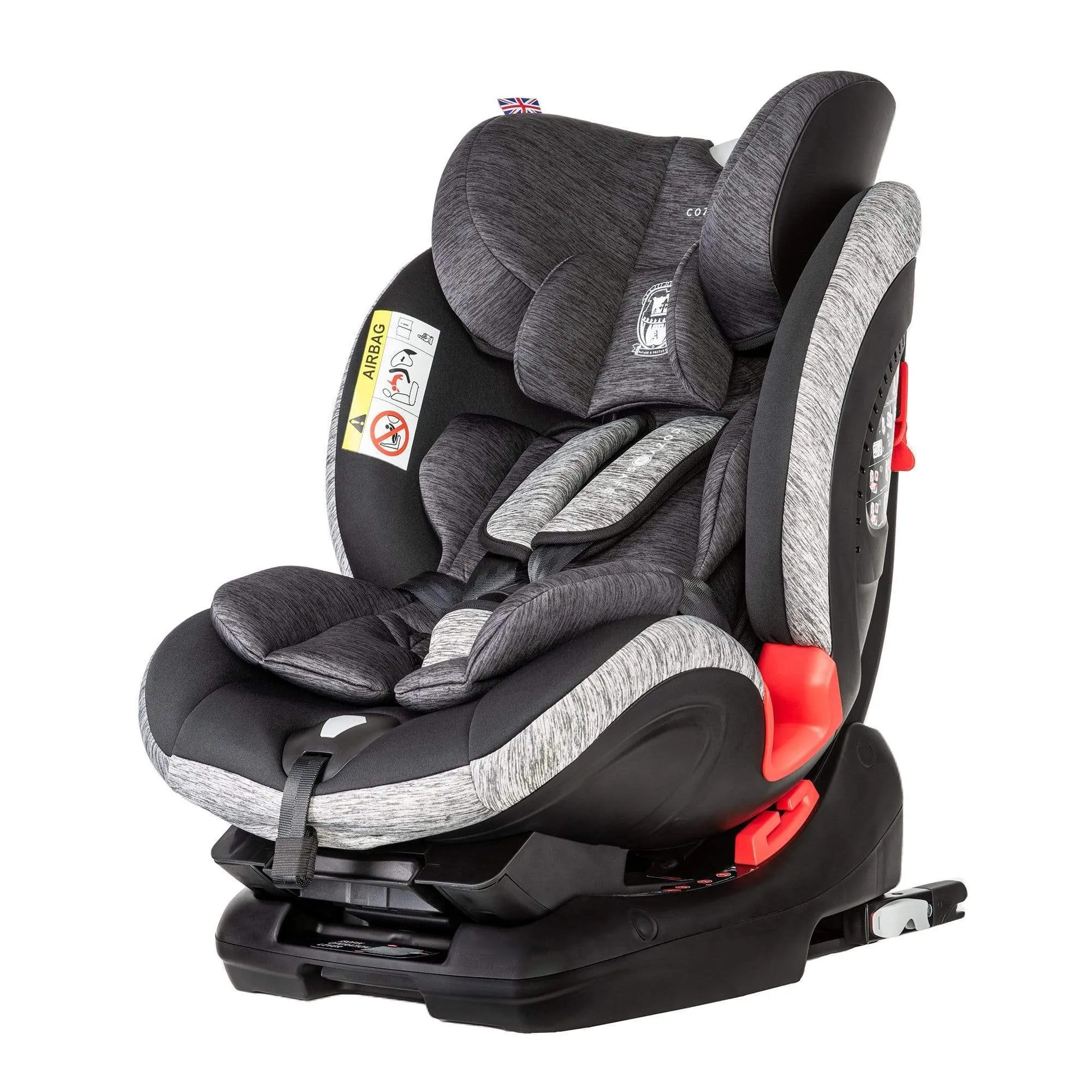 Cozy N Safe Arthur Group 0 /1/2/3 Child Car Seat - Black/Grey