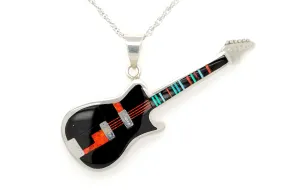 David Rosales Red Moon Guitar Pendant