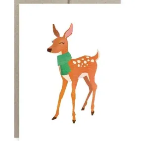 Deer with Scarf Holiday Card (Final Sale)