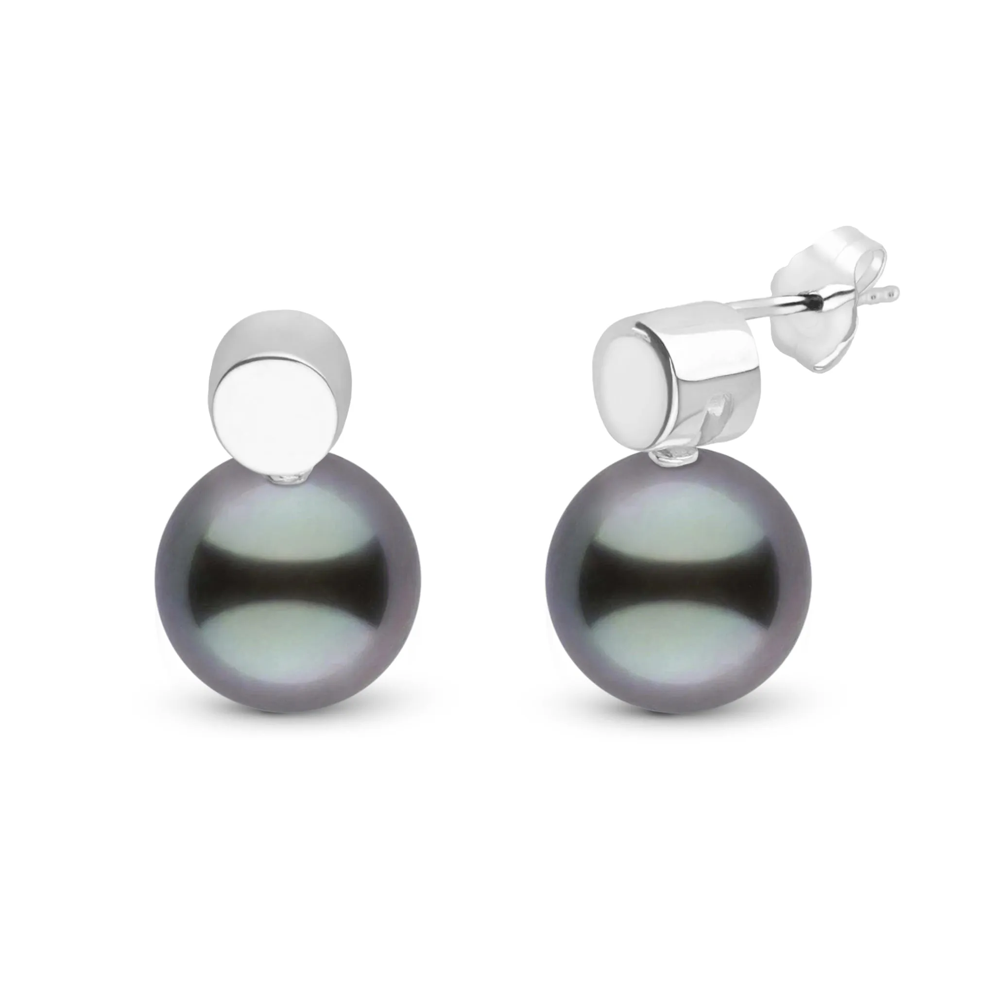 Dot Collection 10.0-11.0 mm Tahitian Pearl Earrings