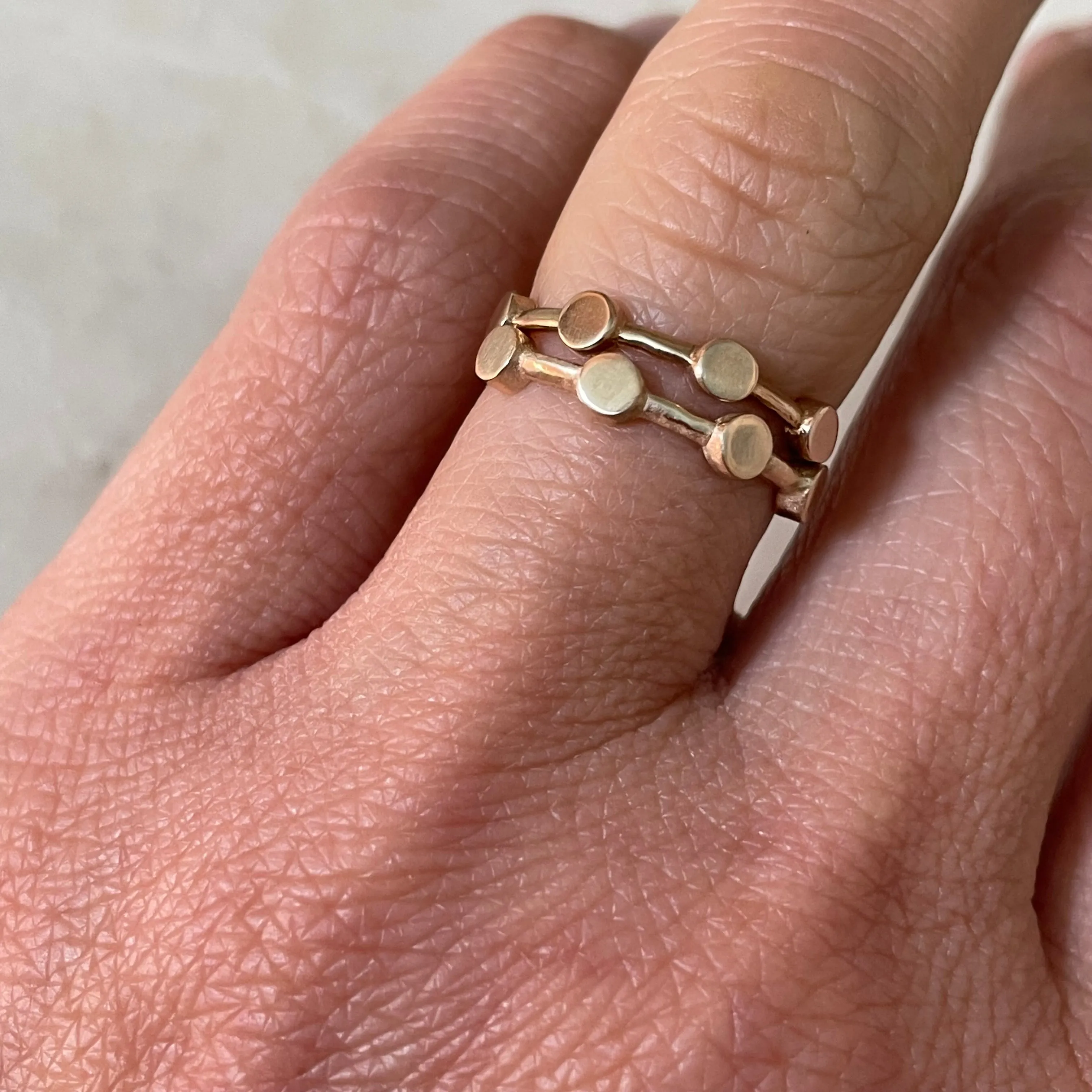 DOT TO DOT RING — NO STONE