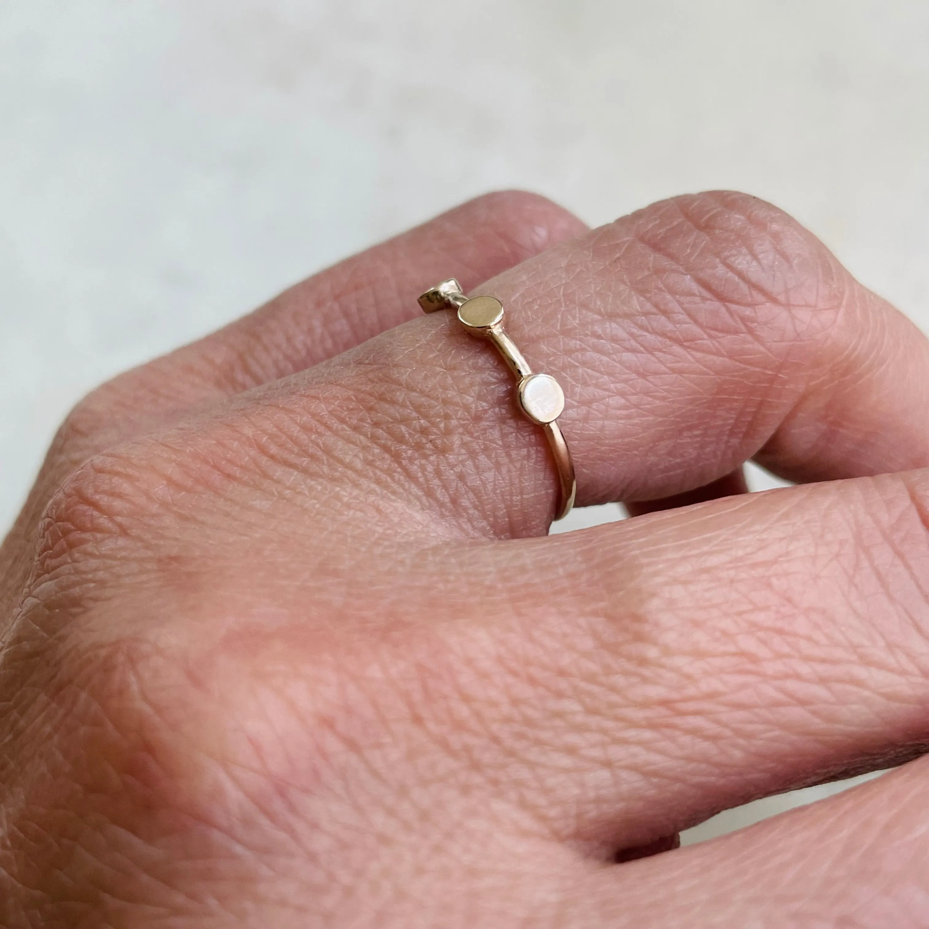 DOT TO DOT RING — NO STONE