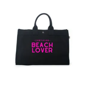 East West Bag: Black with Neon Pink Certified Beach LOVER