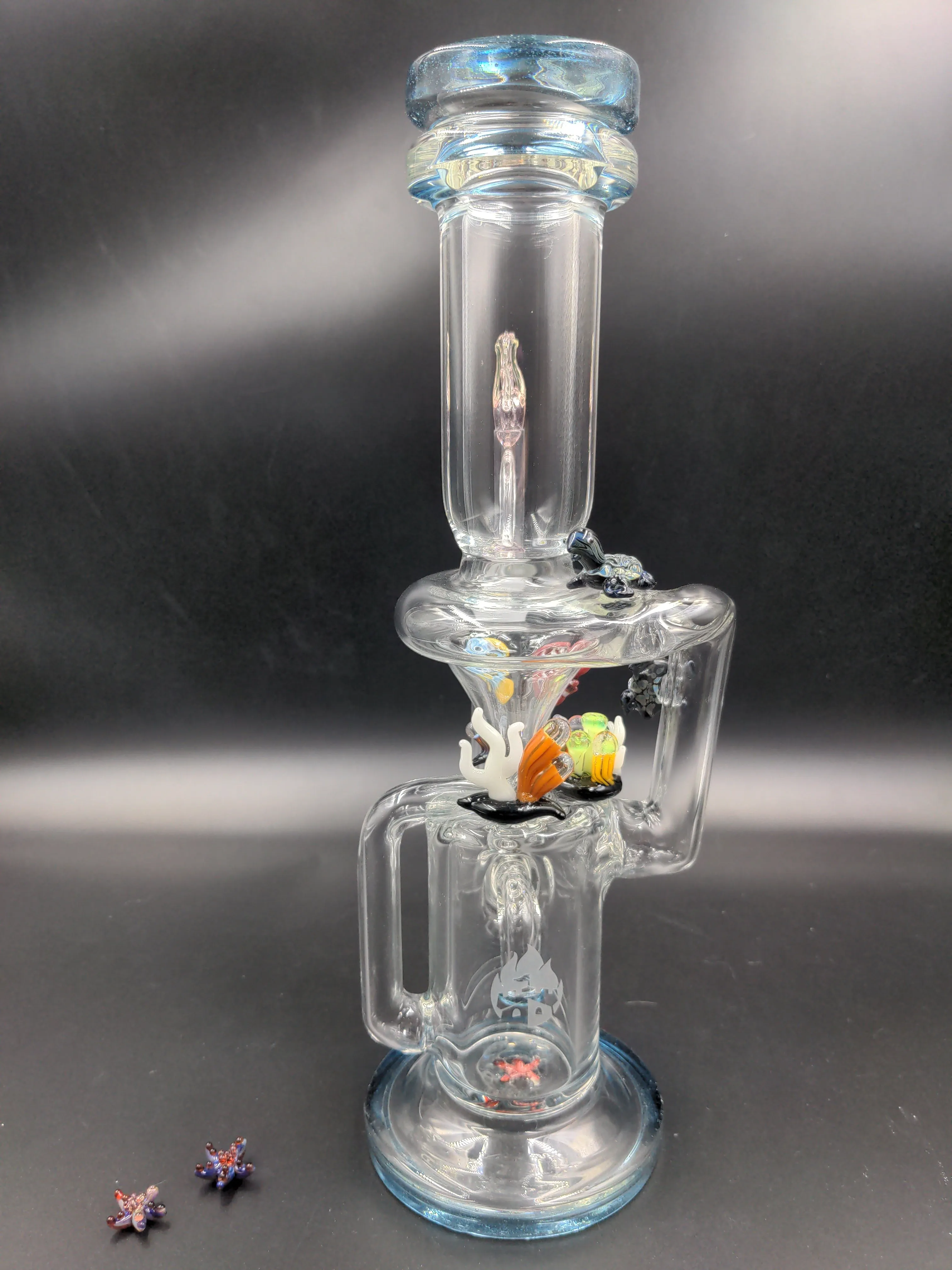 Empire Glassworks Under The Sea Recycler w/ Banger, Cap and Pearls