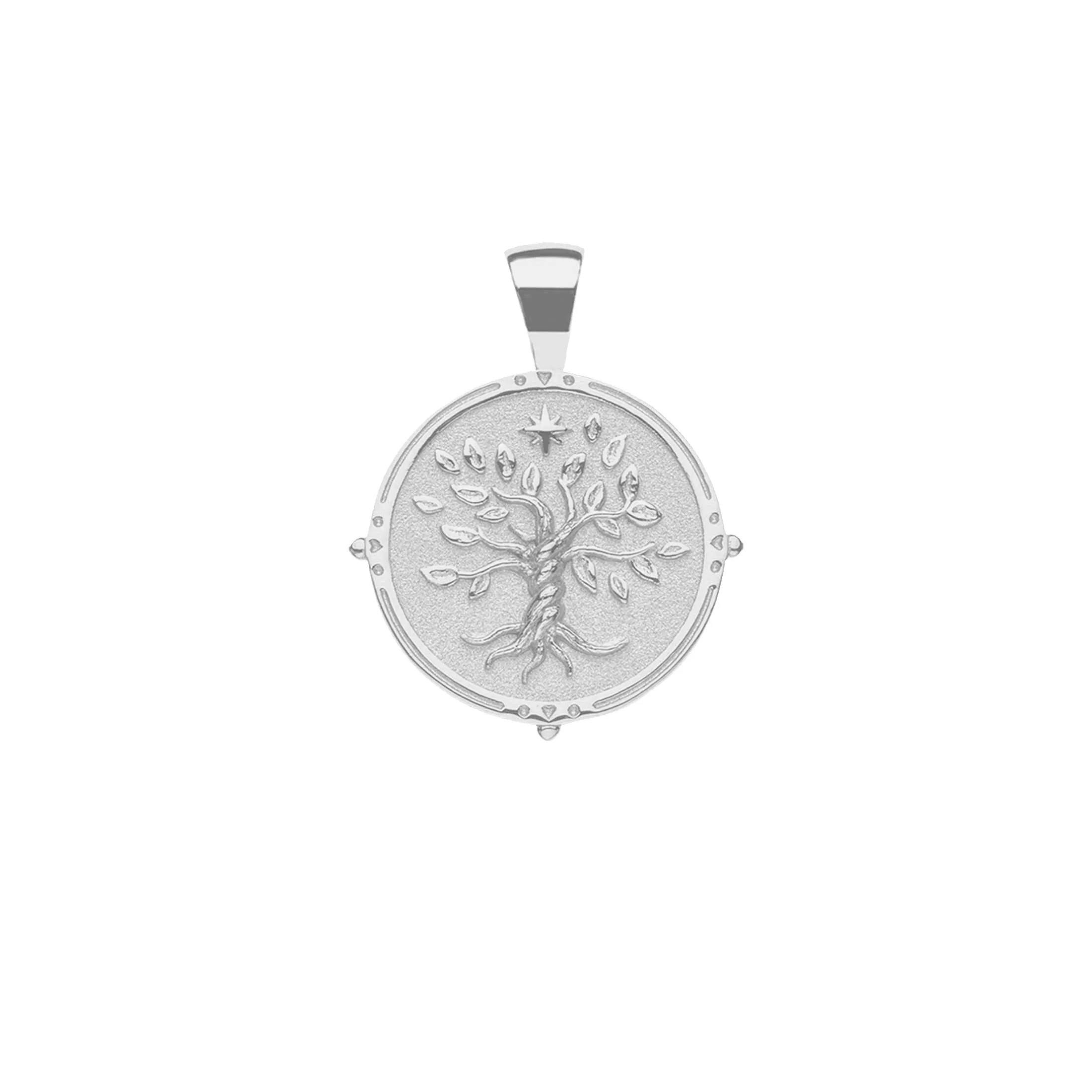 FAITH JW Small Pendant Coin in Silver