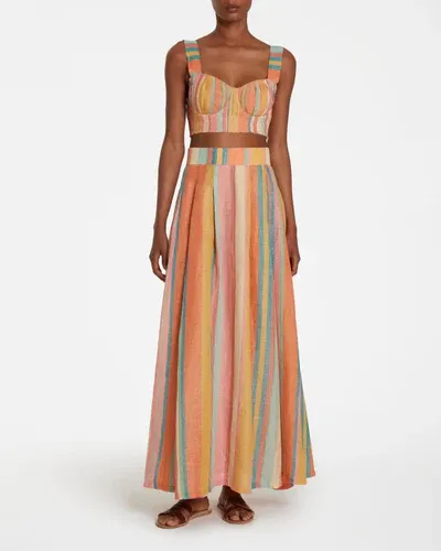 Flaminia Rainbow Stripes Skirt