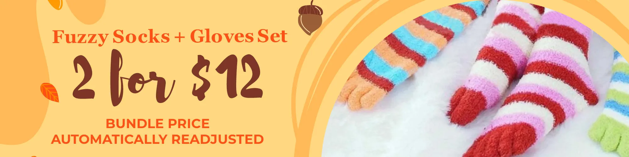 Fuzzy Socks & Gloves Set- Pick 2 Sets for $12