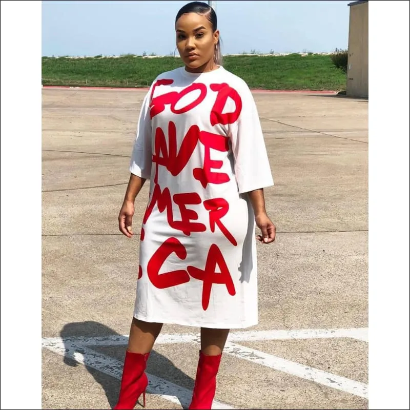 God Save America T-shirt Dress