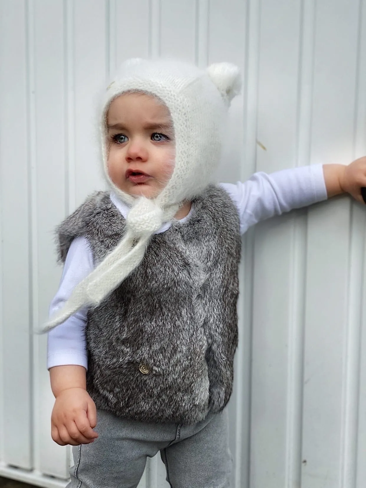 Grey Rabbit Vest