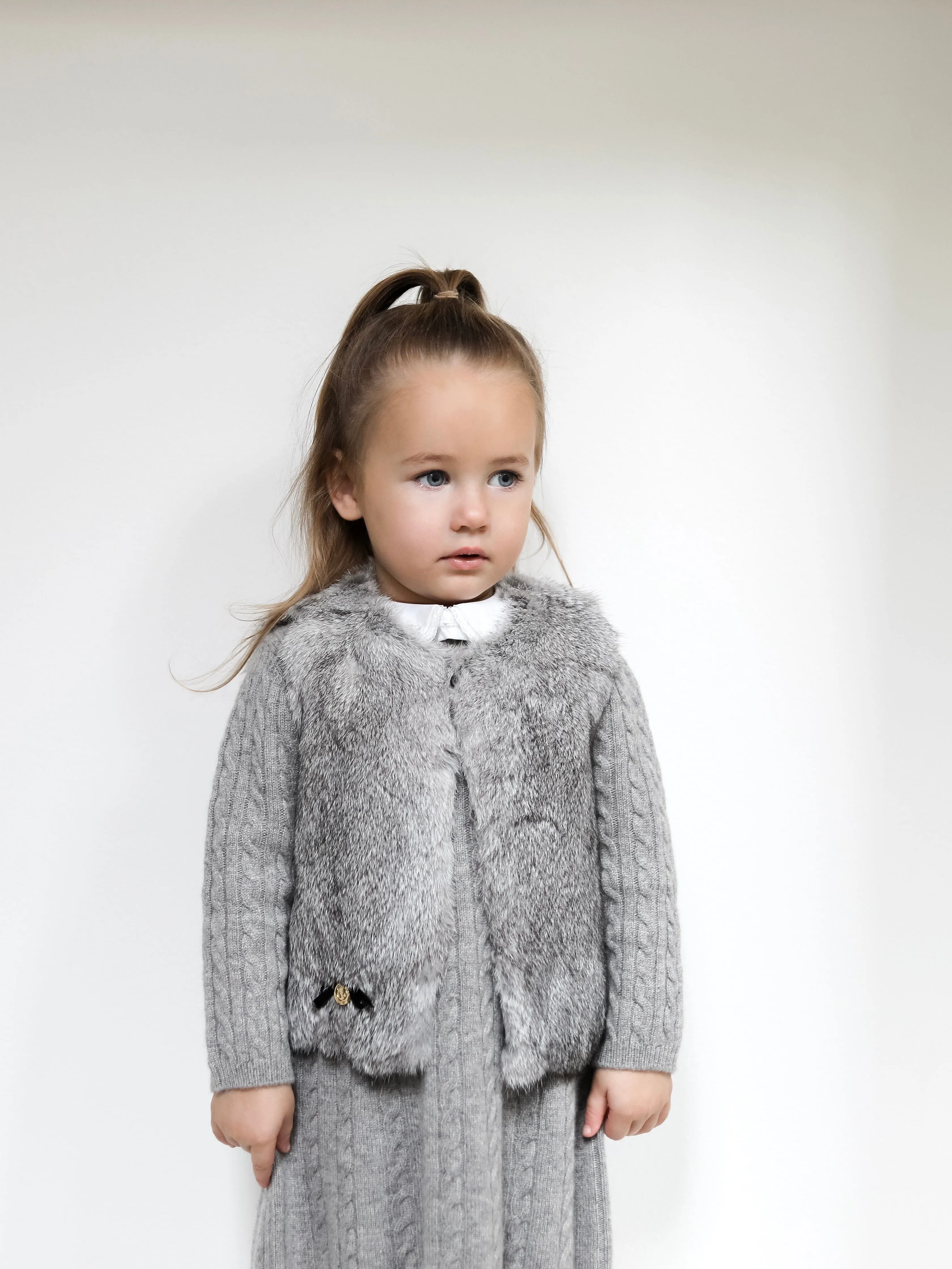 Grey Rabbit Vest