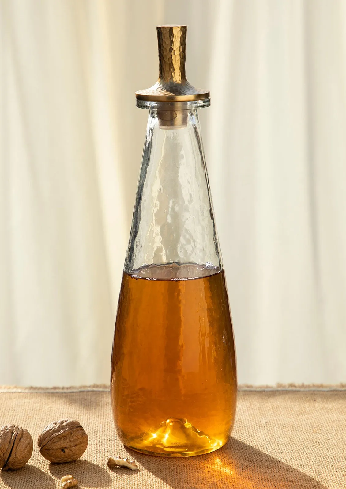 Hammered Glass Decanter