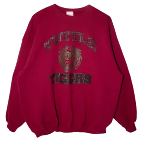 Hanes Vintage Printed Tuttle Tigers Sweater Burgundy (XL)