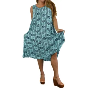 Hawaiian Plumeria Cabana Dress with Pockets (one size)