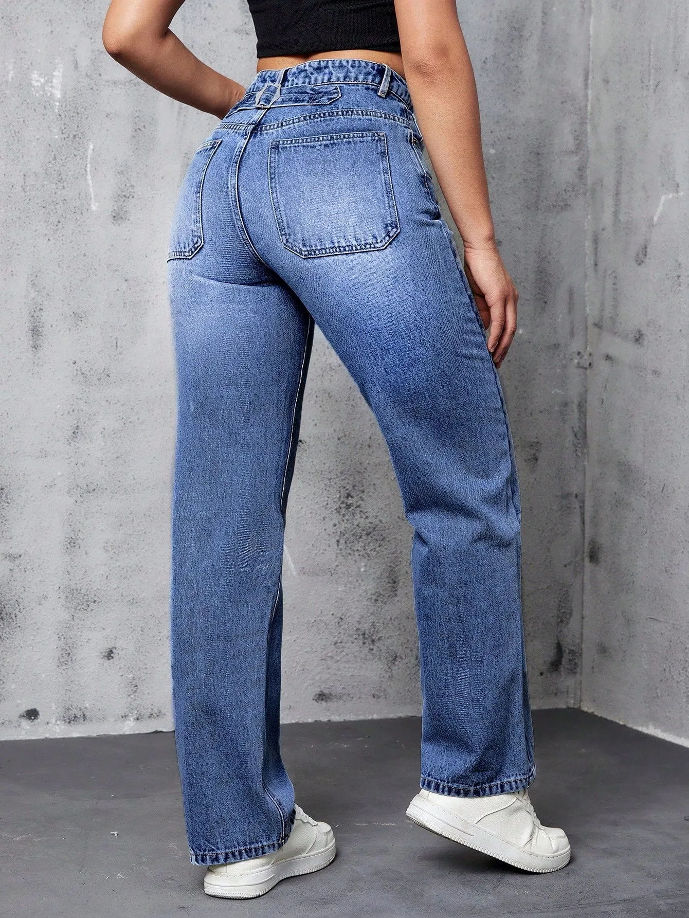 High Rise Straight Leg Jeans