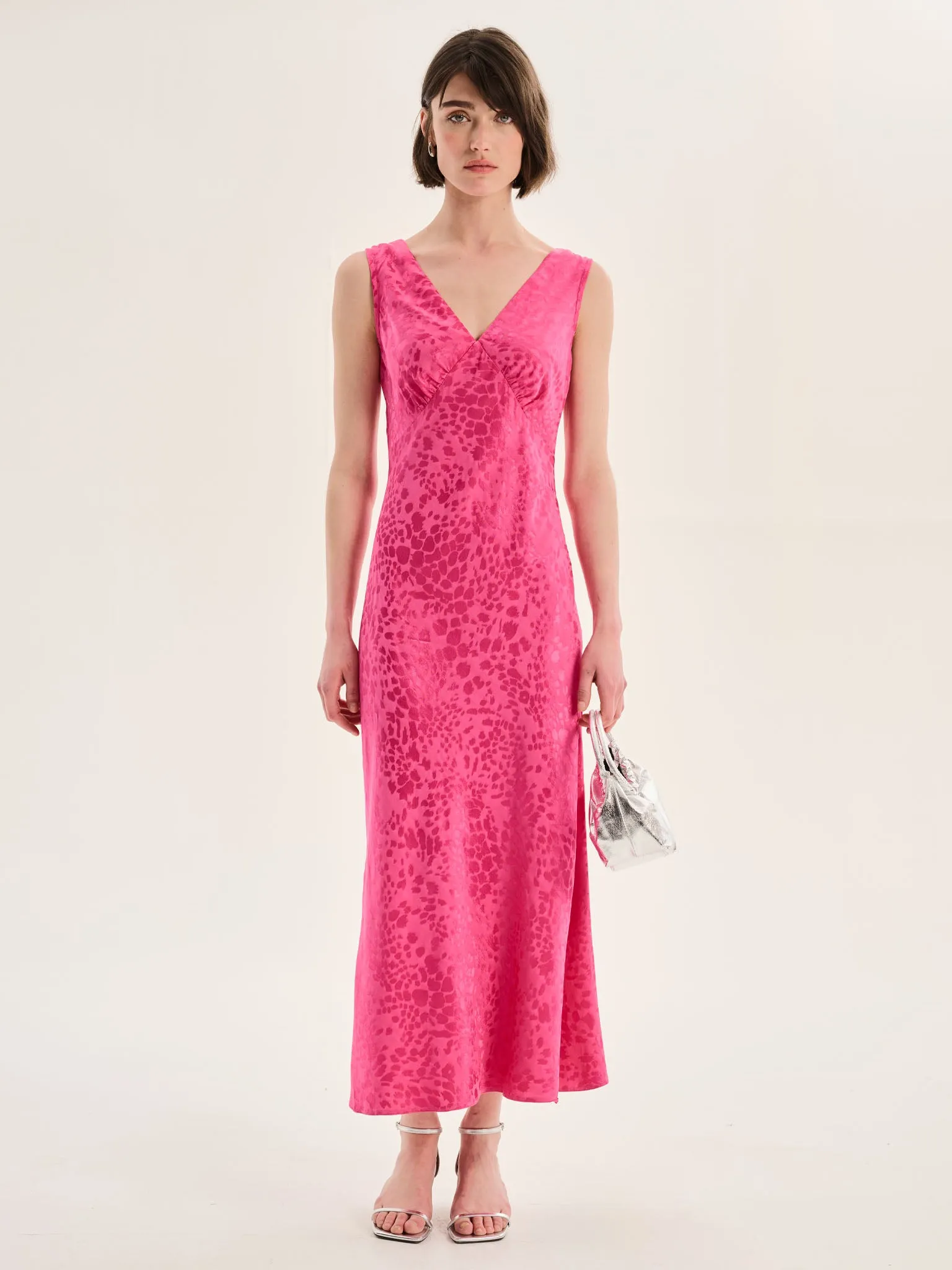 Iris Maxi Dress in Cerise Pink