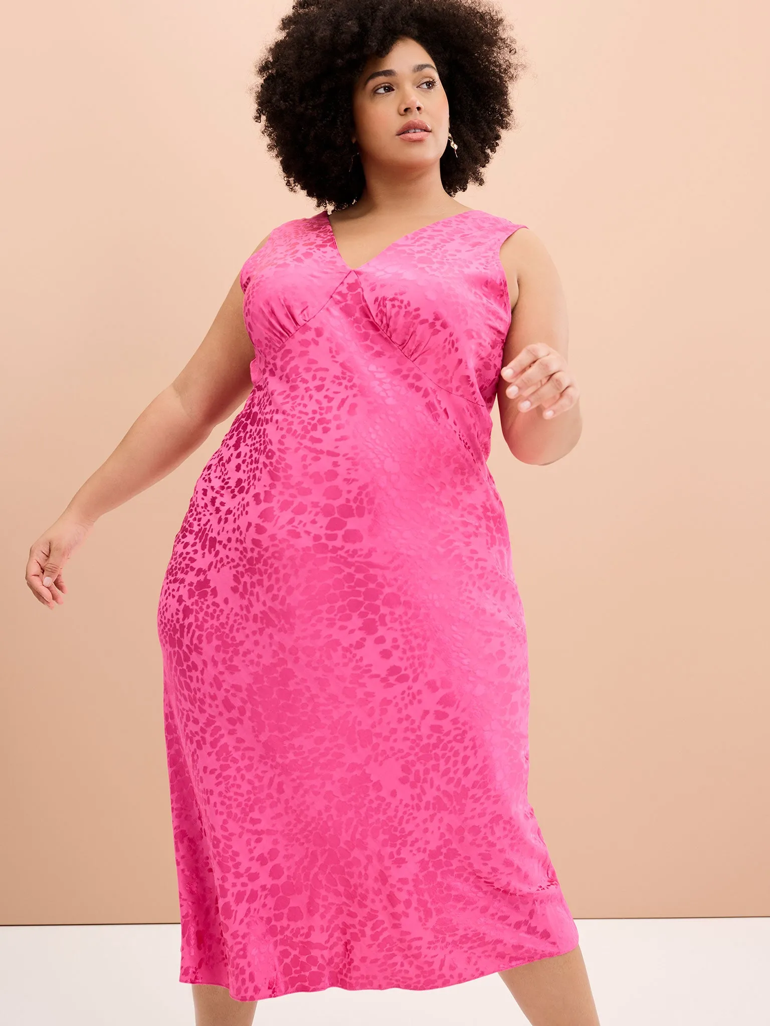 Iris Maxi Dress in Cerise Pink