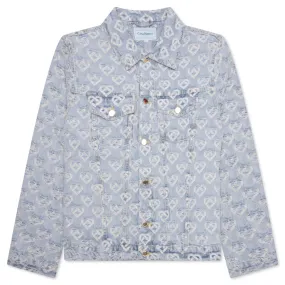 Jacquard Denim Jacket - Washed Indigo