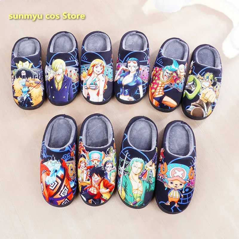 Japanese Anime ONE PIECE Winter House Slippers (2)