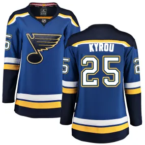 Jordan Kyrou St. Louis Blues Fanatics Branded Women's Home Breakaway Jersey - Blue