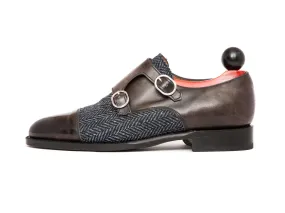 Kent - MTO - Grey Museum Calf / Blue Tweed - TMG Last - Single Leather Sole